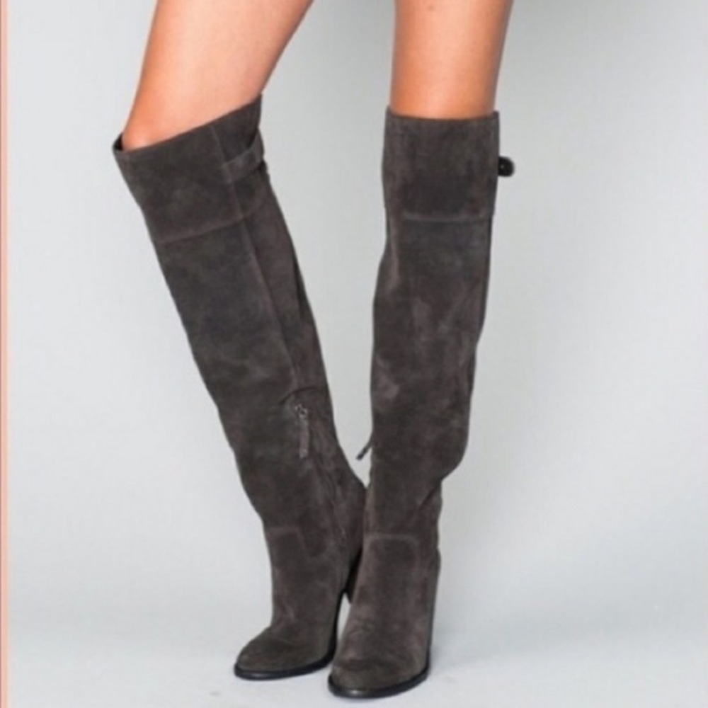 Gray dolce vita knee high boots